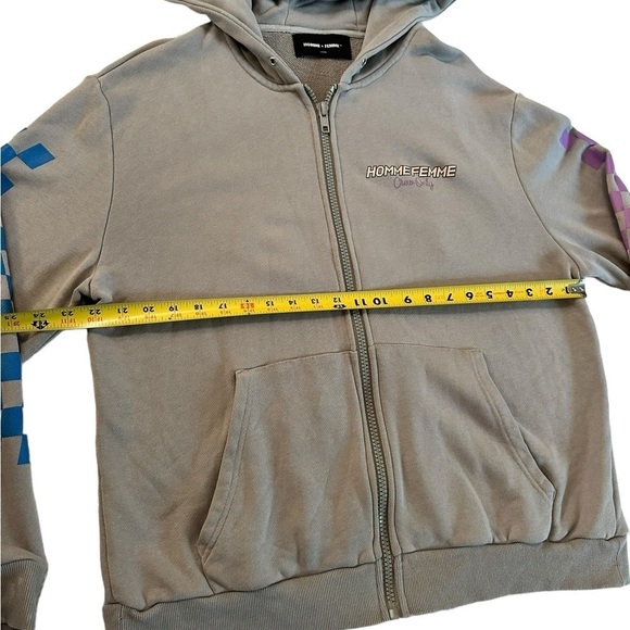 HOMME & FEMME RACING ZIP UP HOODIE JACKET SIZE LARGE - Picture 9 of 17